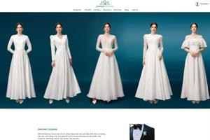 Mẫu website kinh doanh thời trang - váy cưới DREAMY GOWNS