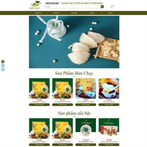 Mẫu website bán yến sào Nests Nature