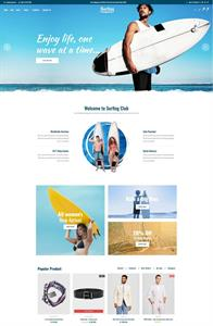 Mẫu website bán hàng dụng cụ lướt ván surfing