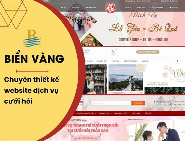 Thiết kế website dịch vụ cưới hỏi - Dịch vụ Thiết kế web uy tín HCM Biển Vàng