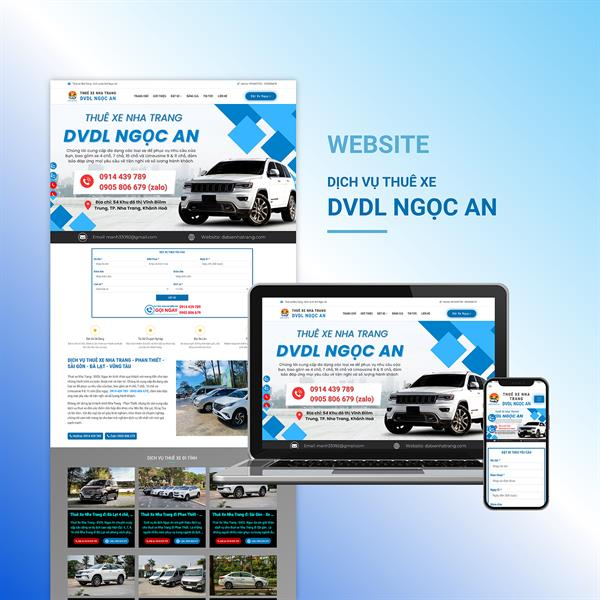 Thiết Kế Website Đặt Xe DVDL Ngọc An