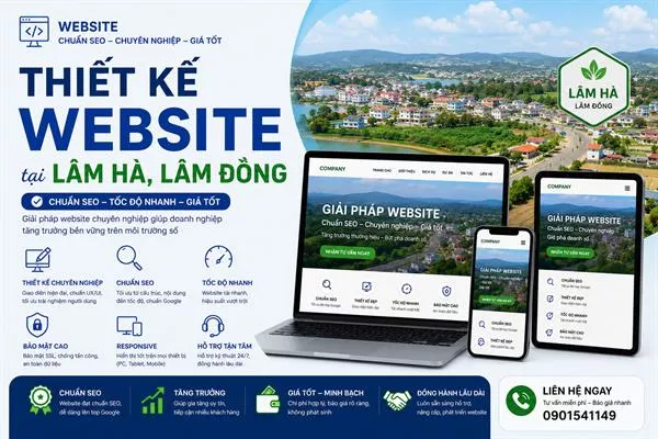 Thiết kế website tại Lâm Hà, Lâm Đồng – Chuẩn SEO, Giá Tốt