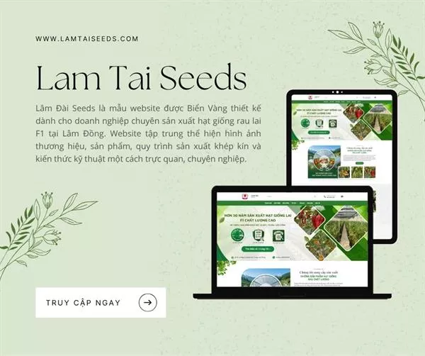 Thiết Kế Website Chuyên Nghiệp Cho Doanh Nghiệp Nông Nghiệp – Website Lam Tai Seeds