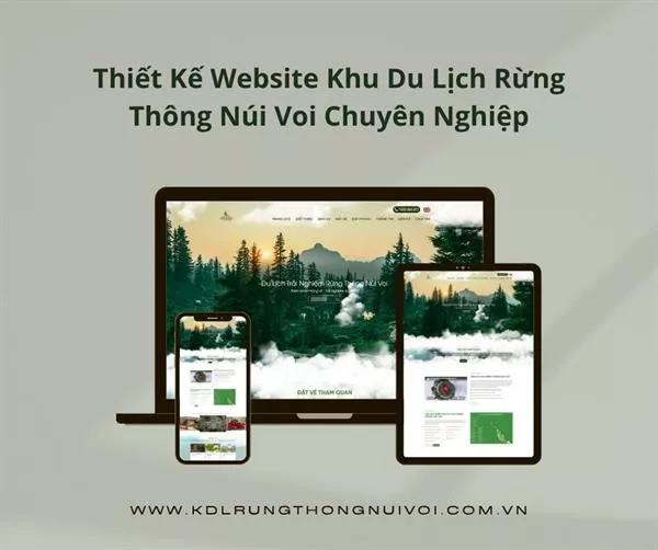 Thiết Kế Website Khu du lịch và Nghỉ dưỡng Rừng Thông Núi Voi