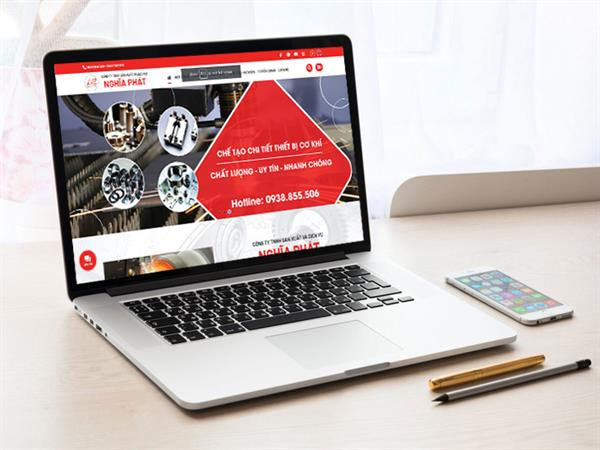 Thiết kế website cơ khí Phan Thiết - Cơ khí Nghĩa Phát