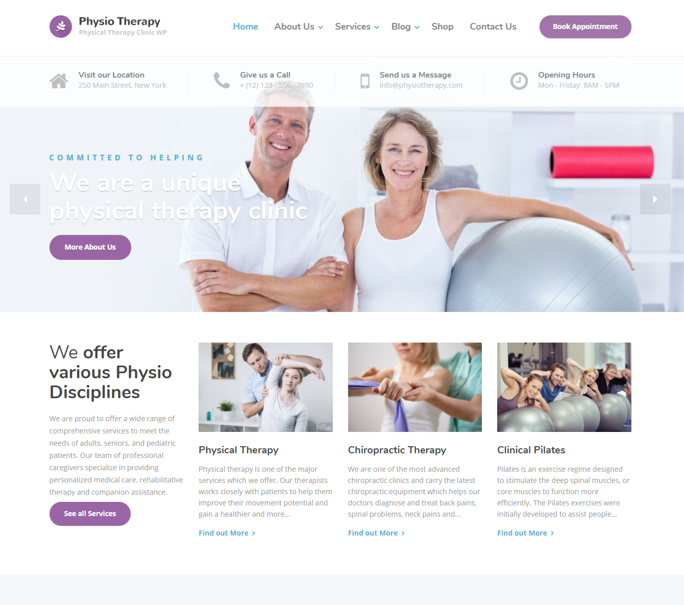 MẪU WEBSITE Y TẾ- PHYSIO THERAPY