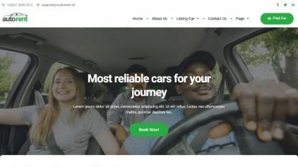 Mẫu website dịch vụ cho thuê xe – Autorent