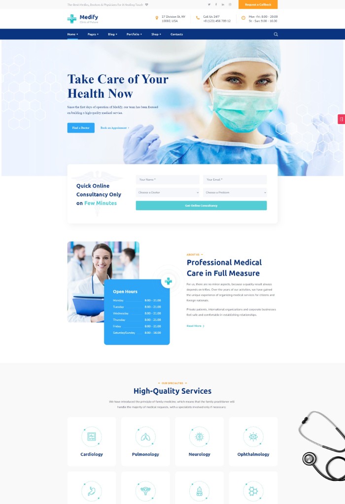 Mẫu website y tế – Hospital 2