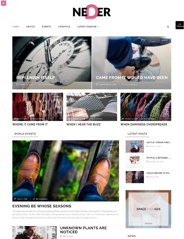 Mẫu Website Tap Chí Tin Tức Thời Trang – Neder