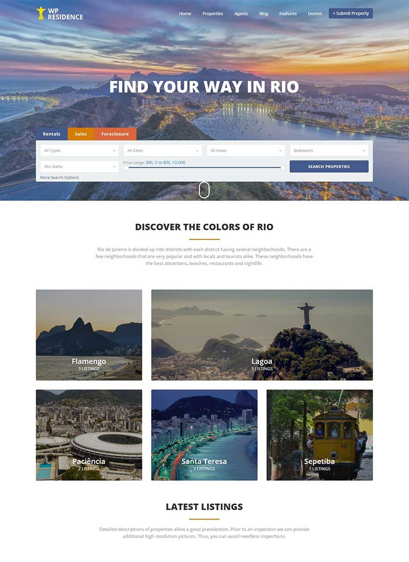 Mẫu Website BĐS Rio