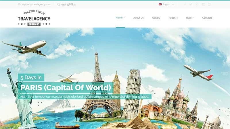 Mẫu Website du lịch Travel Agency