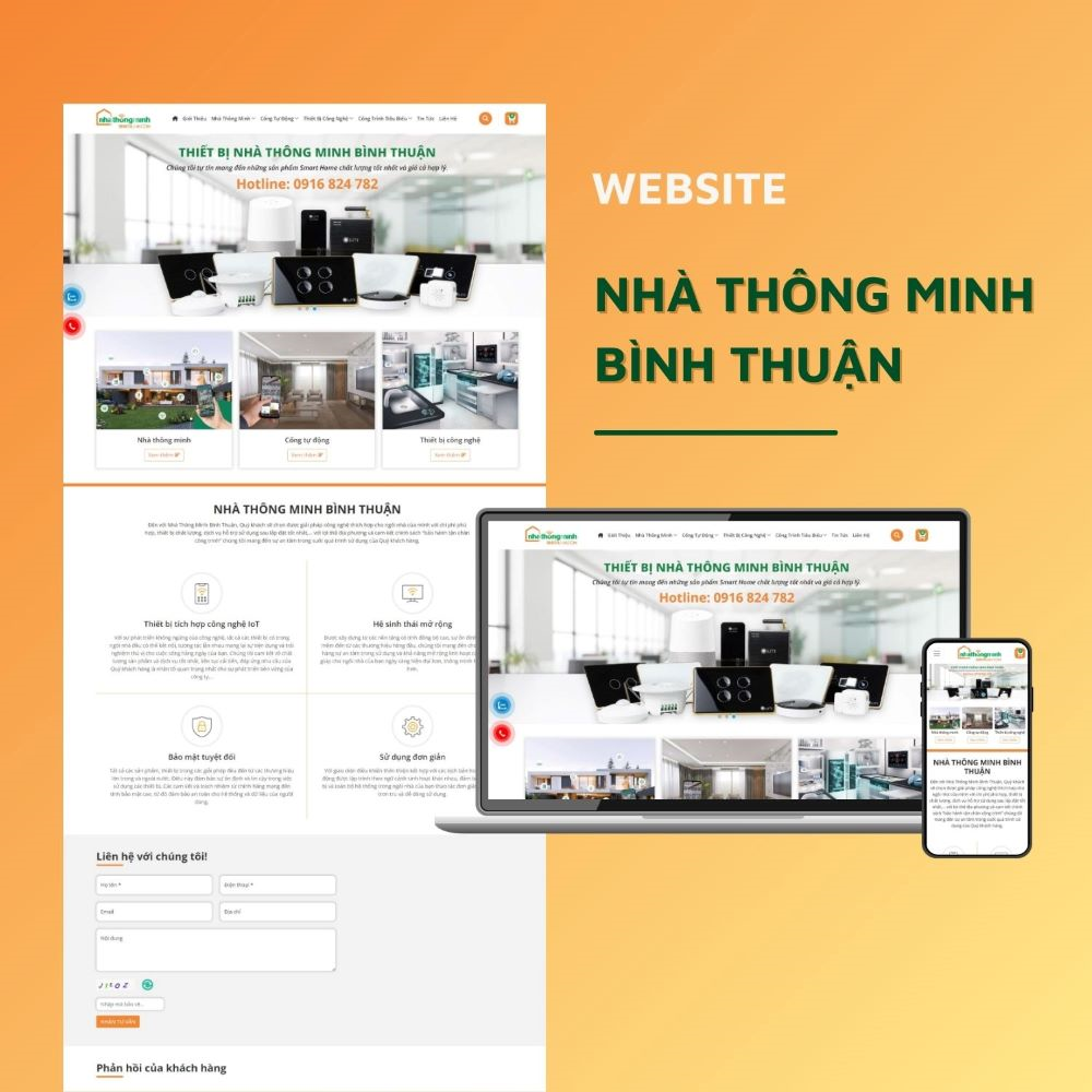 Thiết kế website Nhà Thông Minh Bình Thuận