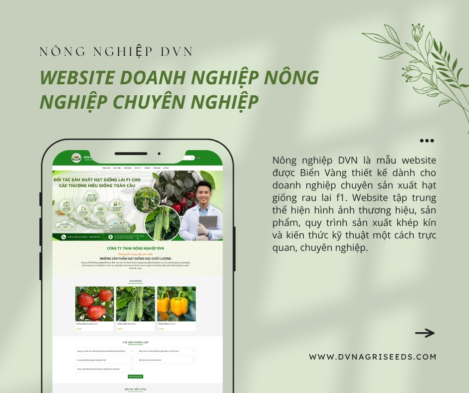 Thiết Kế Website Nông Nghiệp DVN Agri Seeds Chuyên Nghiệp, Chuẩn SEO