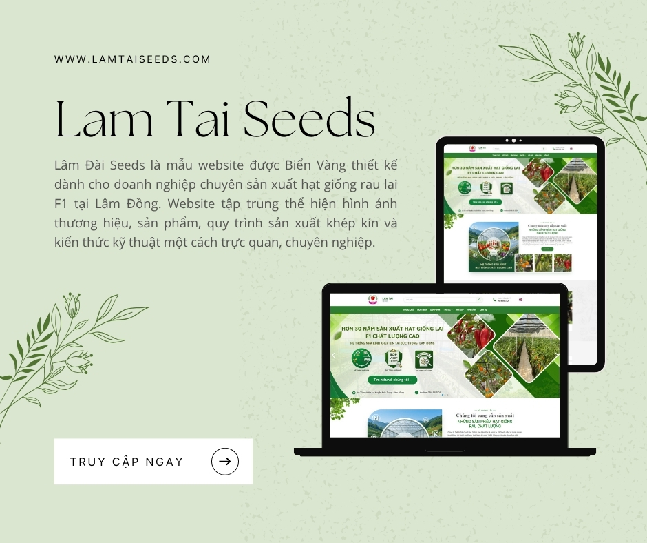 thiết kế website nông nghiệp chuyên nghiệp