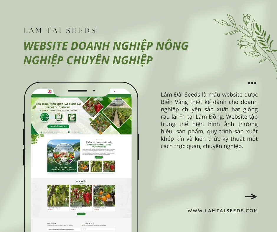thiết kế website nông nghiệp chuyên nghiệp