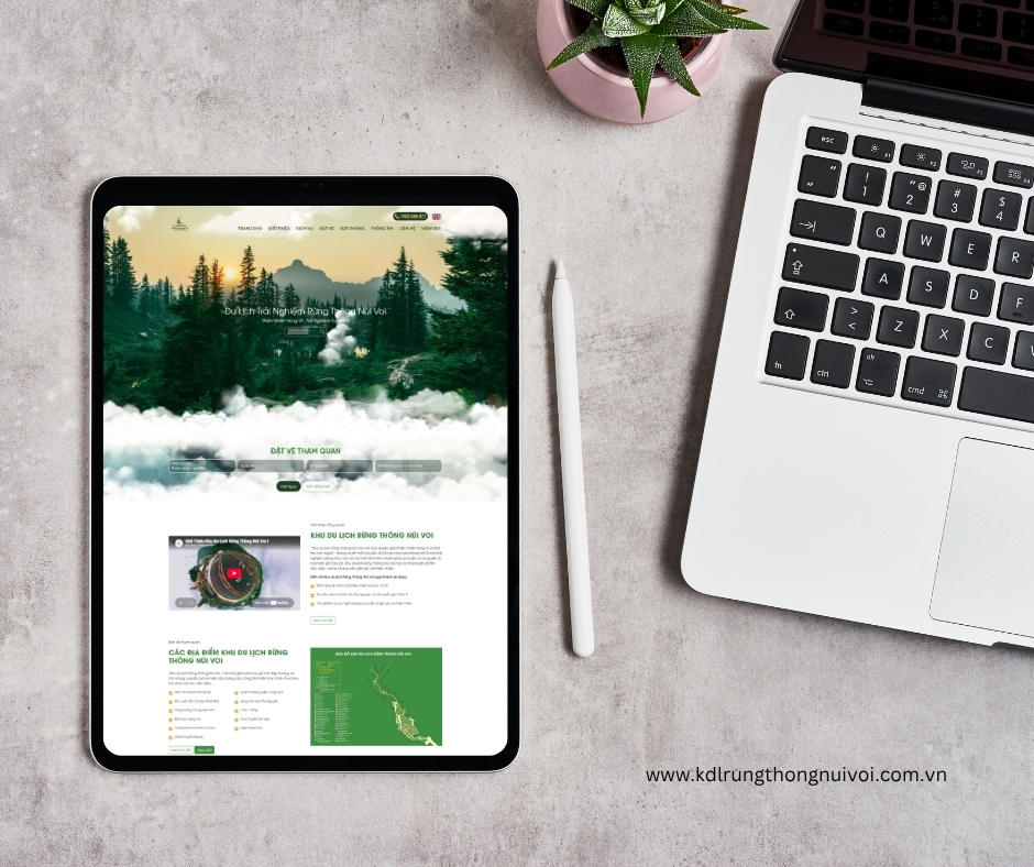 Thiết Kế Website Khu Du Lịch Rừng Thông Núi Voi Chuyên Nghiệp – Biển Vàng