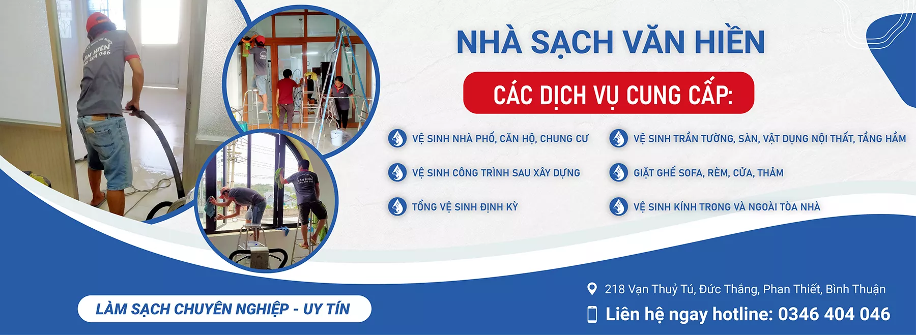 Vệ sinh công nghiệp Bình Thuận - Nhà sạch văn hiền