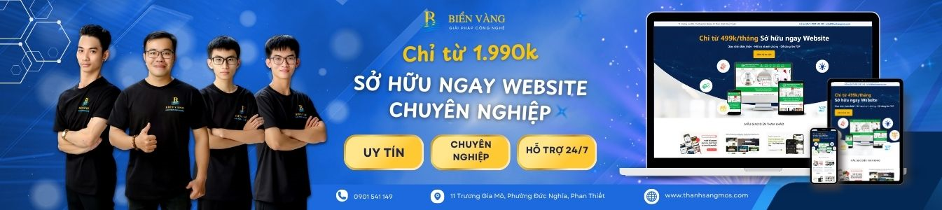 Thiết kế website chuyên nghiệp chỉ từ 499k/tháng